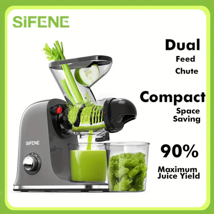 SiFENE Dual-Mouth Cold Press Juicer